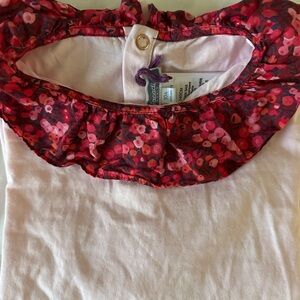 Jacadi Long Sleeve Top with Liberty Print Collar size 10